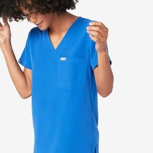 Figs royal blue Catarina scrub top